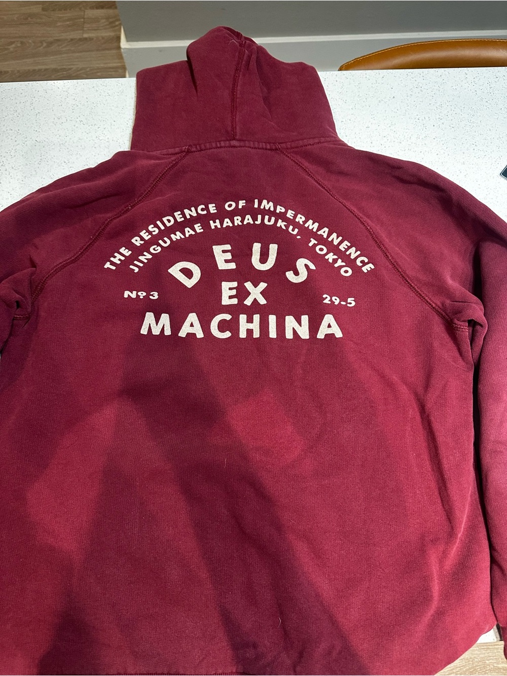 Deus Ex Machina Maroon Logo Hoodie